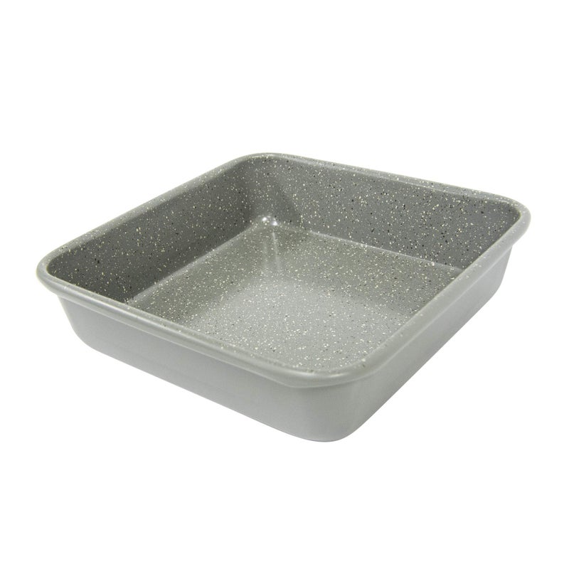 casaWare 7-Inch Toaster Oven Ultimate Series Commercial Weight Ceramic Non-Stick Coating Square Pan (Silver Granite) - Image 2